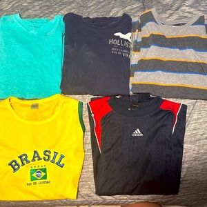 Bundle of five mens shirts and one pair of sweatpants